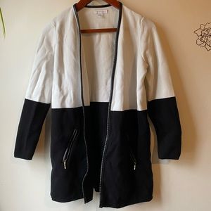 Charter Club Women's Milano Cotton Colorblocked Cardigan White Size PS